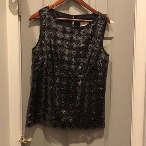 Black sequin top